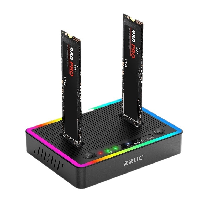 M.2 dvostruki protokol klon stanica s dvostrukim utorima (SATA/NVMe), offline kopiranje, podrška 16TB