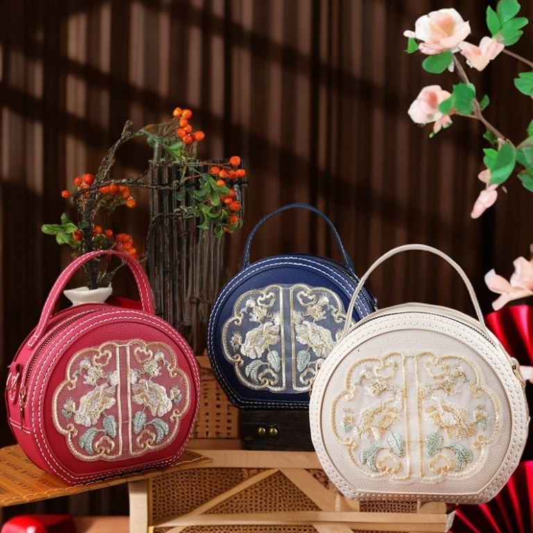 Retro PU kružna crossbody torbica sa zatvaračem