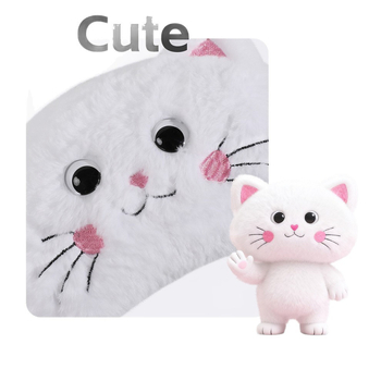 Λούτρινο διακοσμητικό για το τιμόνι – γάτα που κοιμάται στο χέρι, χαριτωμένο διακοσμητικό δώρο για κορίτσια (Παγκόσμια συμβατότητα; Διαθεσιμότητα εξατομίκευσης; Χωρίς εκτύπωση λογότυπου)