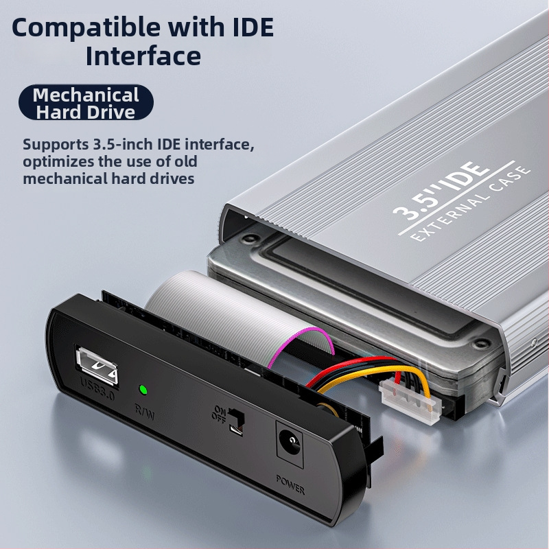 Externý IDE kryt pevného disku — 39-pin IDE rozhranie, USB, chladenie, odolný voči nárazu