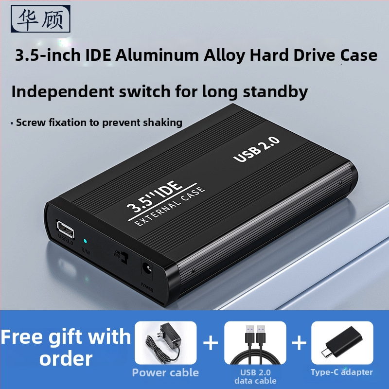 Externý IDE kryt pevného disku — 39-pin IDE rozhranie, USB, chladenie, odolný voči nárazu