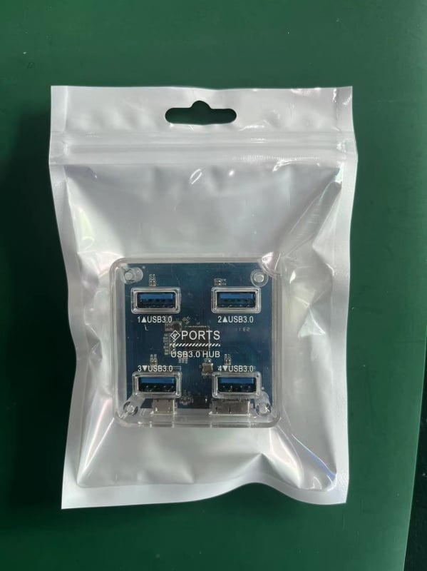 USB 3.0 Διανομέας με 4 Θύρες, Διαφανής Σχεδίαση, 5Gbps, Χωρίς Εξωτερική Τροφοδοσία