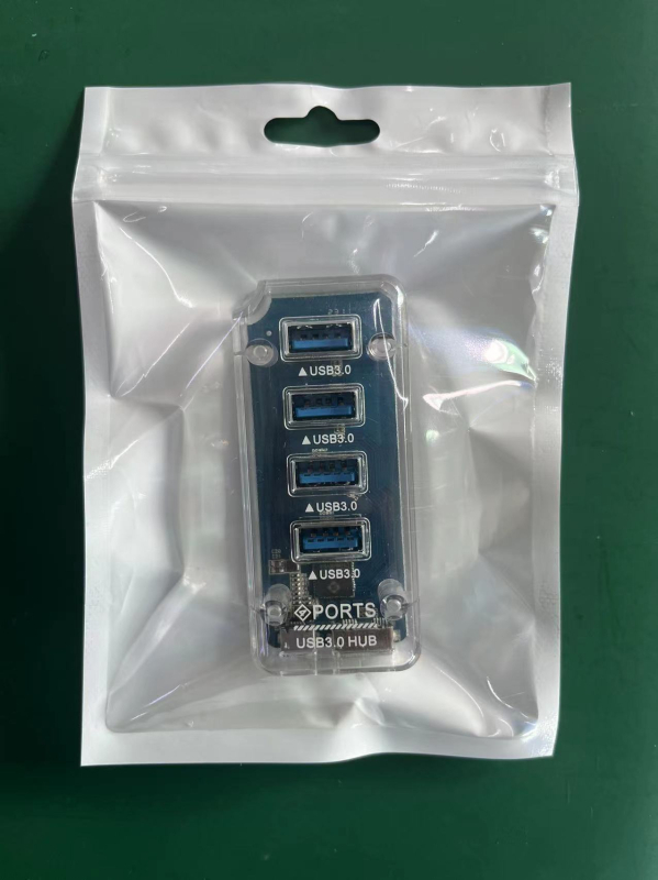 USB 3.0 Διανομέας με 4 Θύρες, Διαφανής Σχεδίαση, 5Gbps, Χωρίς Εξωτερική Τροφοδοσία