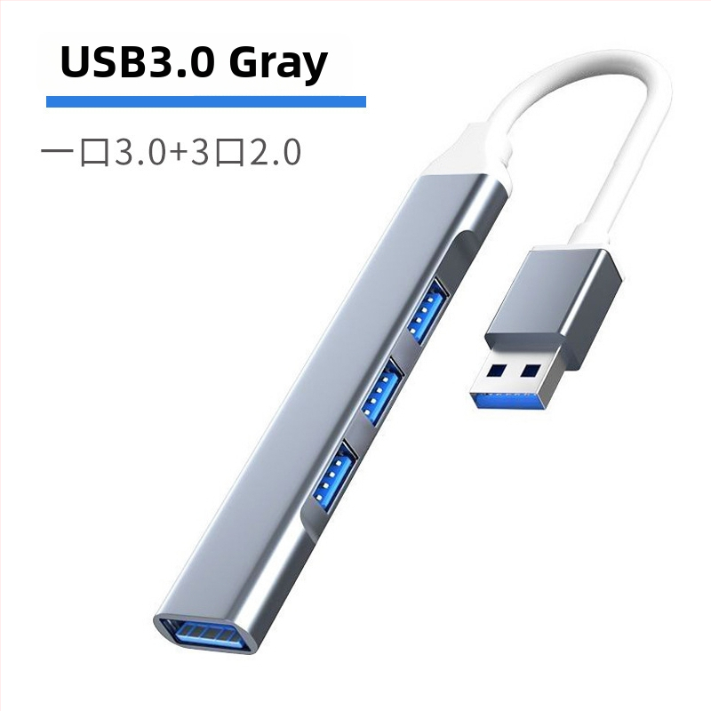 Type-C USB 3.0 4-portový docking pre notebook, kábel 0,2 m, bez externého napájania