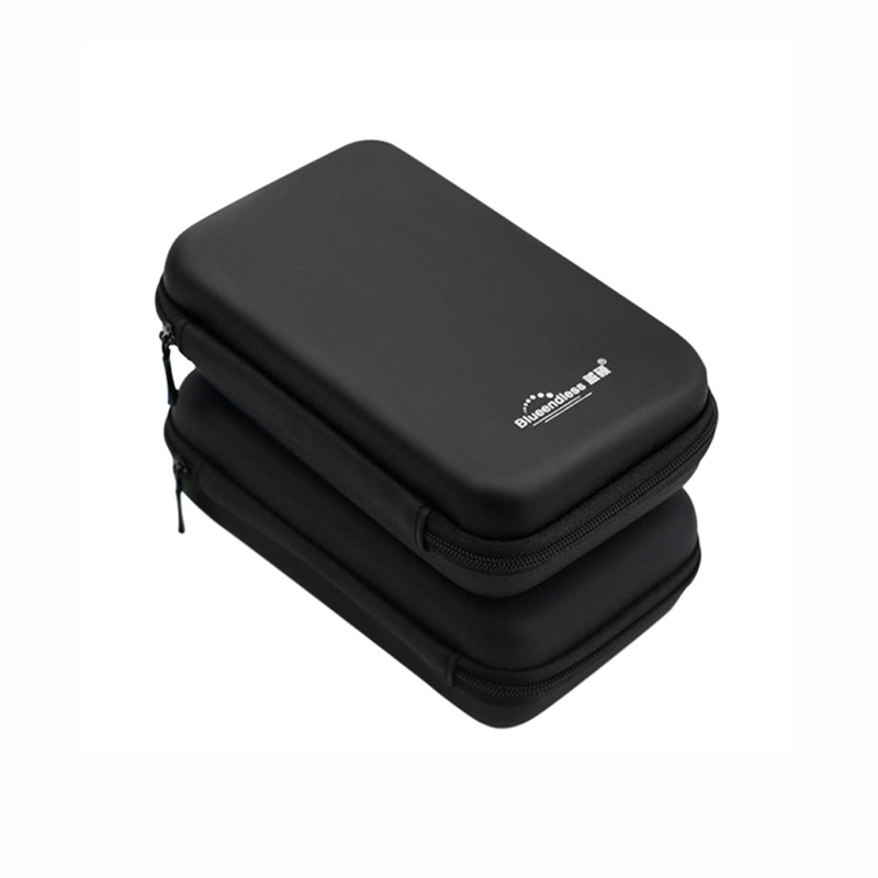 Husă de depozitare pentru HDD de 2,5 inci cu accente din piele EVA, organizator pentru căști și cabluri, husă de protecție din pânză