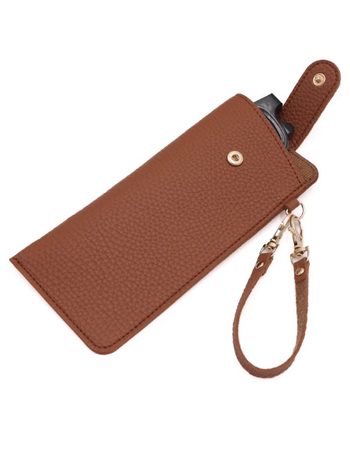 Szemüvegtáska levehető karkötővel, PVC bőrhatású textúrával, kültéri sportokra