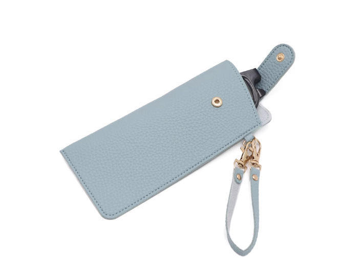 Szemüvegtáska levehető karkötővel, PVC bőrhatású textúrával, kültéri sportokra