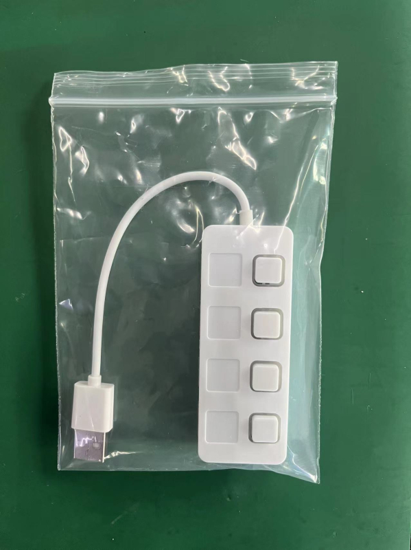 4-θύρες USB 2.0 hub με ανεξάρτητους διακόπτες θύρας, καλώδιο 15 cm, τροφοδοσία μέσω USB