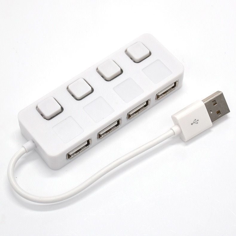 4-θύρες USB 2.0 hub με ανεξάρτητους διακόπτες θύρας, καλώδιο 15 cm, τροφοδοσία μέσω USB