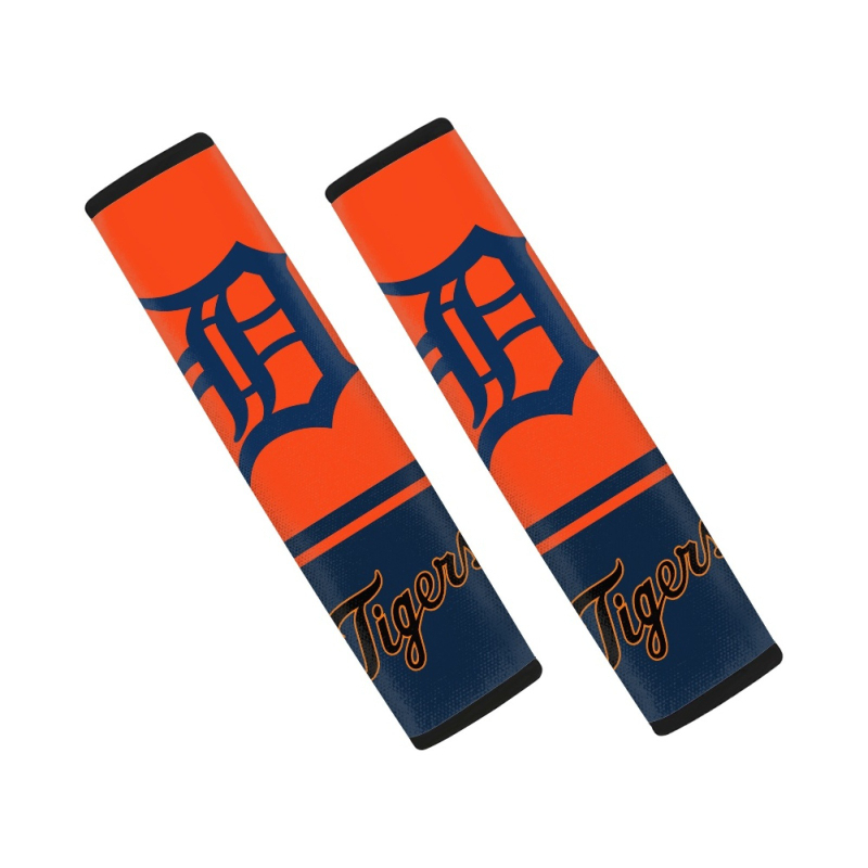 Set od dvije ramenske jastučnice za sigurnosni pojas automobila s printom MLB Detroit Tigers — prilagodba po vašoj slici