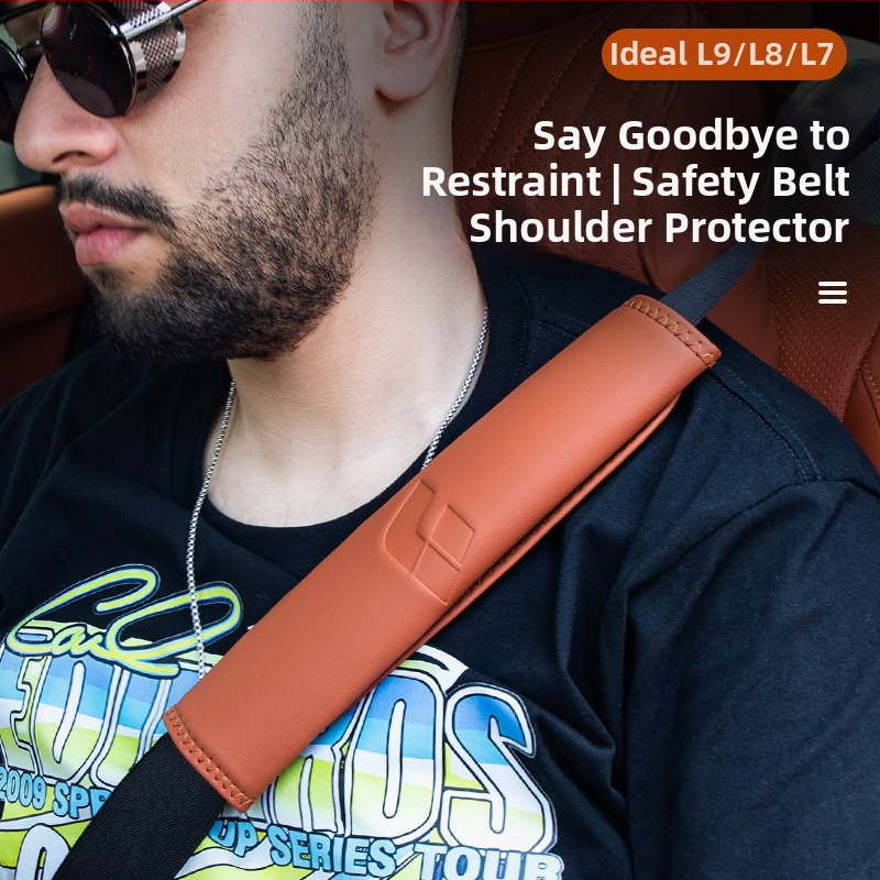 Sigurnosni ramenski kaiš za unutrašnjost automobila – mikrovlaknena koža, prilagodljivo, težina 0.054 kg, kompatibilan s Ideal One/L6/L7/L8/L9