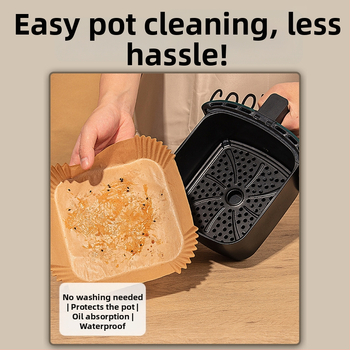Yiwei Silikoninis kepimo popierius su alyvos sugeriančia pagalvėle — keturkampis, tinka oro frituvei ir orkaitėi, silikoninis aliejaus danga