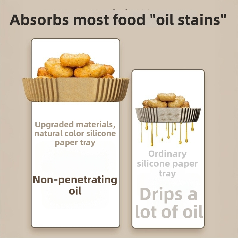 Yiwei Silikoninis kepimo popierius su alyvos sugeriančia pagalvėle — keturkampis, tinka oro frituvei ir orkaitėi, silikoninis aliejaus danga