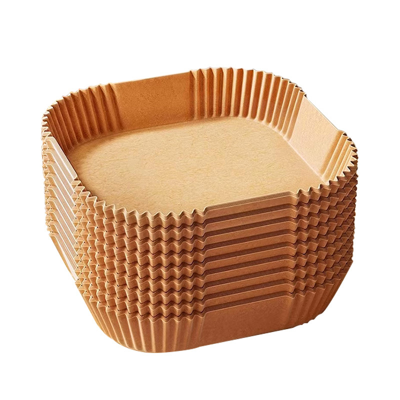 Yiwei Szilikon sütőpapír olajfelszívó párnával — négyzet alakú, alkalmas fritőzre és sütőre, szilikon olaj bevonattal