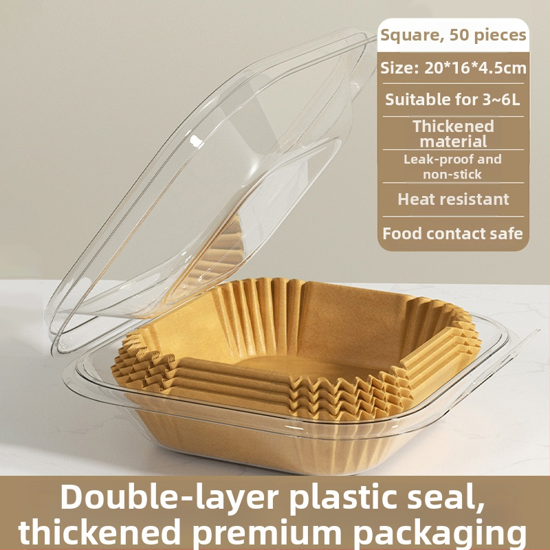 Yiwei Silikoninis kepimo popierius su alyvos sugeriančia pagalvėle — keturkampis, tinka oro frituvei ir orkaitėi, silikoninis aliejaus danga