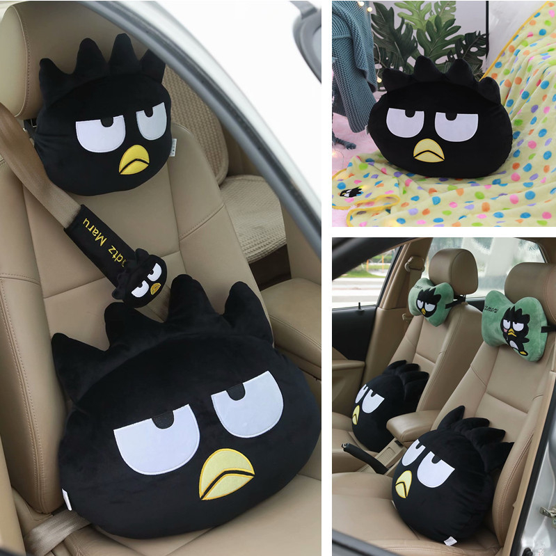 Auto jastuk za naslon za glavu s karikaturnim pingvinom, plišasti navlaka, PP pamuk punilo, zaštita pojasa i deka za klimatizaciju