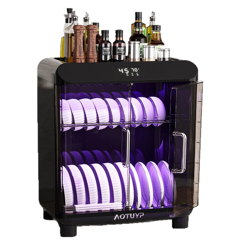 Επιτραπέζιος ράφι αποξήρανσης πιάτων από PP με UV απολύμανση, κατάλληλος για μπολ και πιάτα, ευρωπαϊκού στυλ