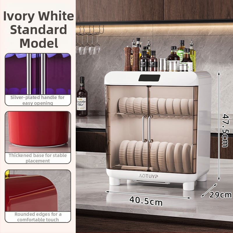 Laualine PP-materjalist nõudekuivati UV-desinfitseerimisega, sobib kaussidele ja taldrikutele, Euroopa stiilis