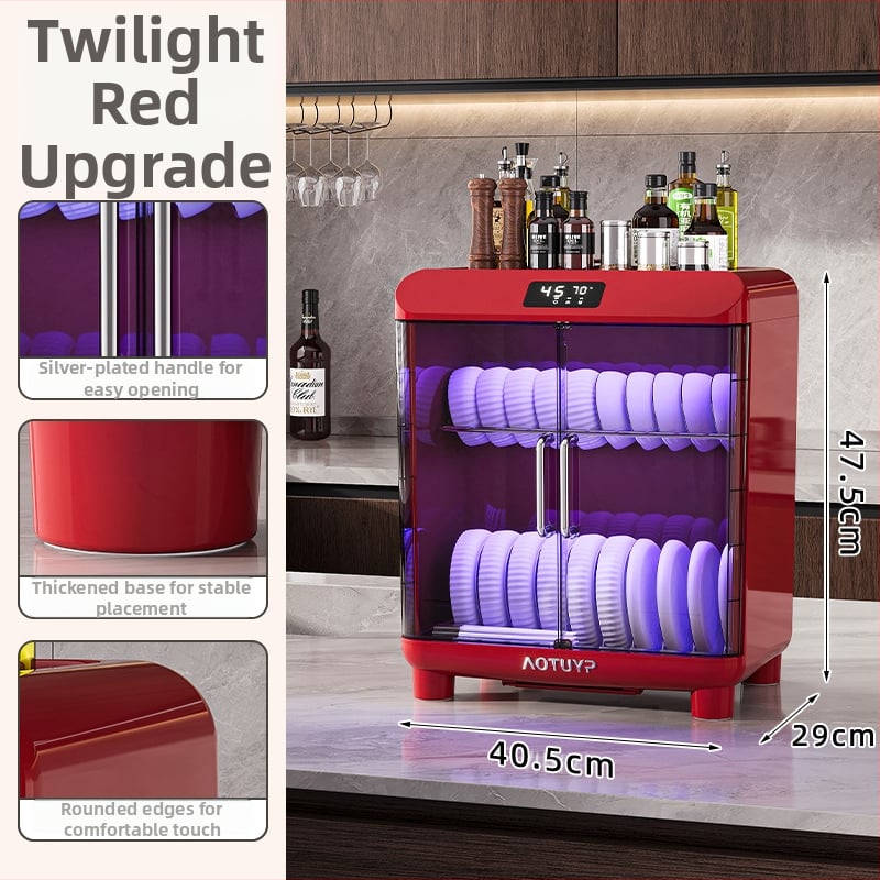 Laualine PP-materjalist nõudekuivati UV-desinfitseerimisega, sobib kaussidele ja taldrikutele, Euroopa stiilis