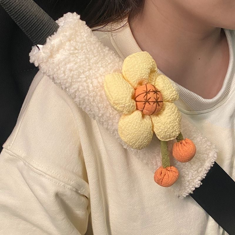 Padă pentru umărul curelei de siguranță auto, poliester, moale, anti-strângere, greutate 0.3