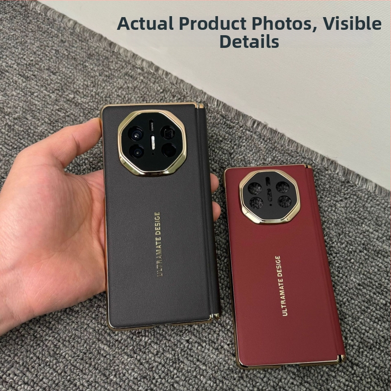 Huawei Mate X5 kolekcijas izdevuma ādas vāciņš, centrālā ass šarnīrs, X6 gudrais logs ar klapējošu mehānismu