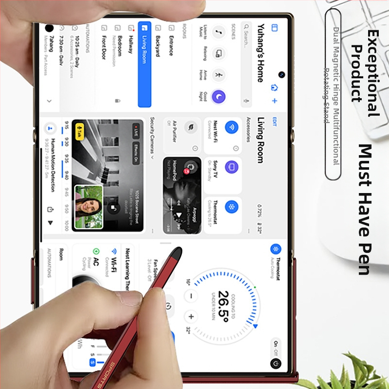 Gk Huawei Mate Xts vāciņš ar magnētisku divdaļīgu šarnīru statīvu, mākslīgā āda, injekcijas formēšana, pret kritieniem