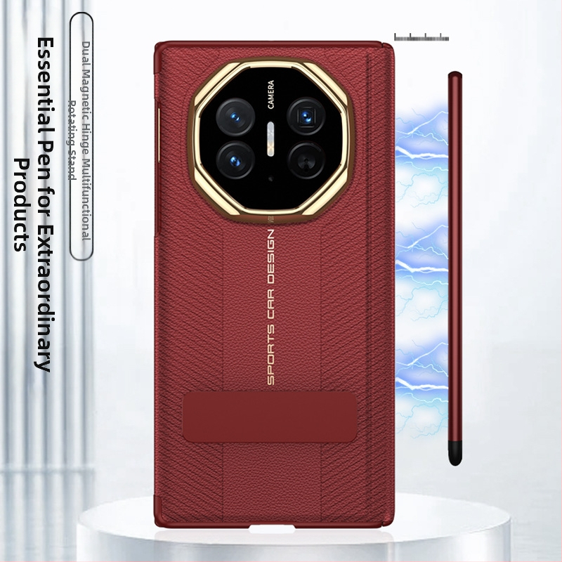 Gk Huawei Mate Xts vāciņš ar magnētisku divdaļīgu šarnīru statīvu, mākslīgā āda, injekcijas formēšana, pret kritieniem