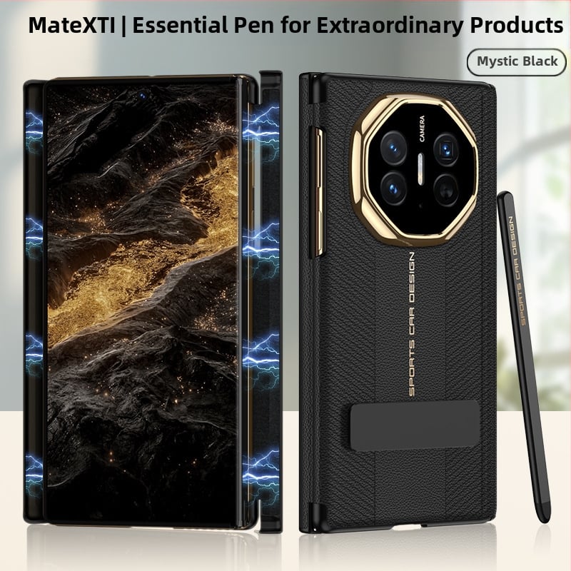 Gk Huawei Mate Xts vāciņš ar magnētisku divdaļīgu šarnīru statīvu, mākslīgā āda, injekcijas formēšana, pret kritieniem