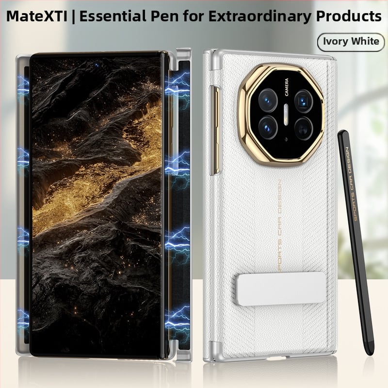 Gk Huawei Mate Xts vāciņš ar magnētisku divdaļīgu šarnīru statīvu, mākslīgā āda, injekcijas formēšana, pret kritieniem