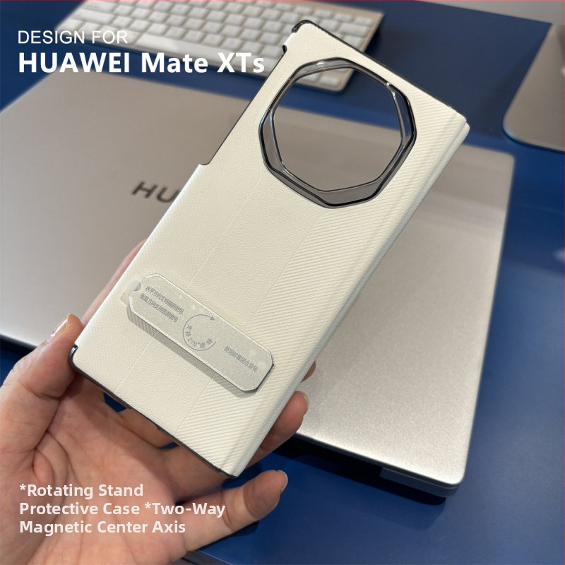 Huawei Mate XTS lieta ar dubjo asi rotācijas balstu un magnētisko pantu, PU āda, reljefs, pretslīdēšana, pret kritienu
