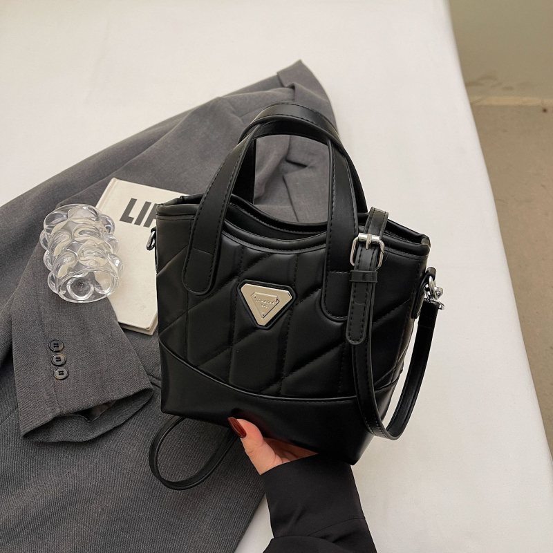 PU kožna bucket bag u gradskom minimalističkom stilu, zatvaranje zipom, unutarnja džep sa zipom i džep za mobitel