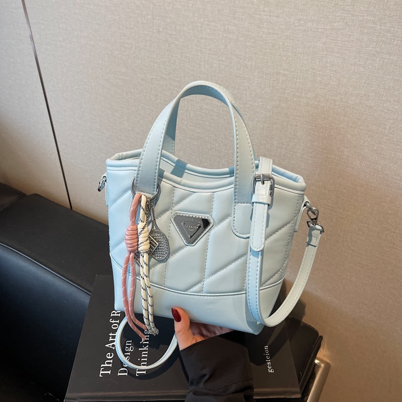 PU kožna bucket bag u gradskom minimalističkom stilu, zatvaranje zipom, unutarnja džep sa zipom i džep za mobitel