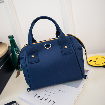 Geantă de tip doctor, Oxford, închidere cu fermoar, căptușeală poliester, formă tridimensională orizontală pătrată