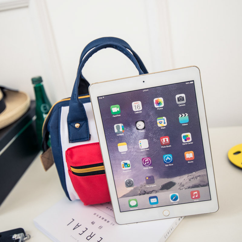 Geantă de tip doctor, Oxford, închidere cu fermoar, căptușeală poliester, formă tridimensională orizontală pătrată