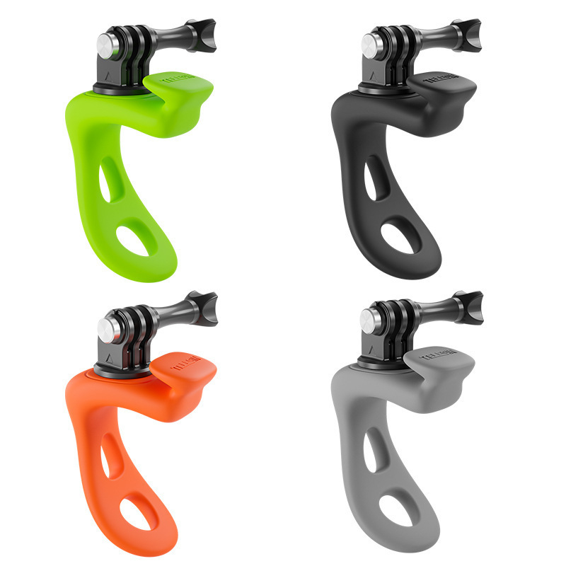 Montură de mână GoPro din silicon elastic, cu clemă și curea elastică, compatibil universal, materiale: silicon, aliaj de aluminiu, oțel inoxidabil, PC