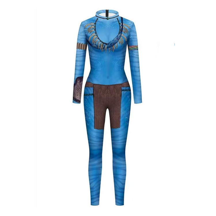 Unisex cosplay kombinezon Avatar 2 s 3D digitalnim otiskom, jednodjelni kroj za nastup