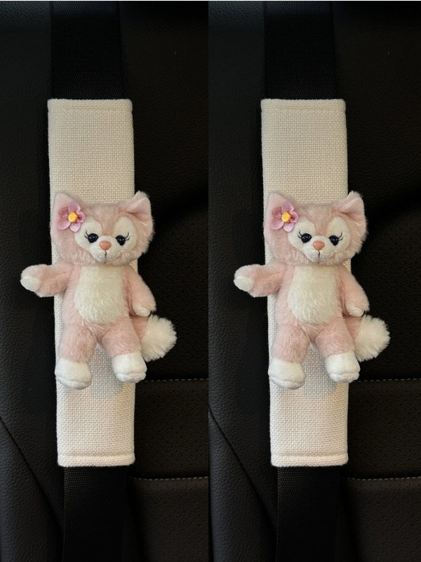 Jastučić za pojas sigurnosti automobila – pliš materijal, unutarnji dodatak vozila, sladak dizajn, poklon za novi automobil