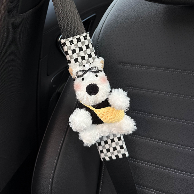 Husă pentru curea de siguranță a mașinii, design West Highland, pereche, marcă Shuai Hao, model Fsgzhjtxgd, fără personalizare