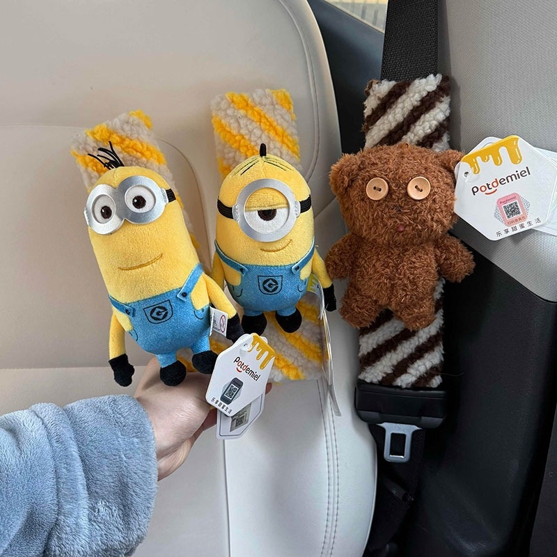 Nadlak ramena sigurnosnog pojasa automobila s Minion Tim Bear, slatka auto dekoracija za parove, Shuai hao, 0,3 kg