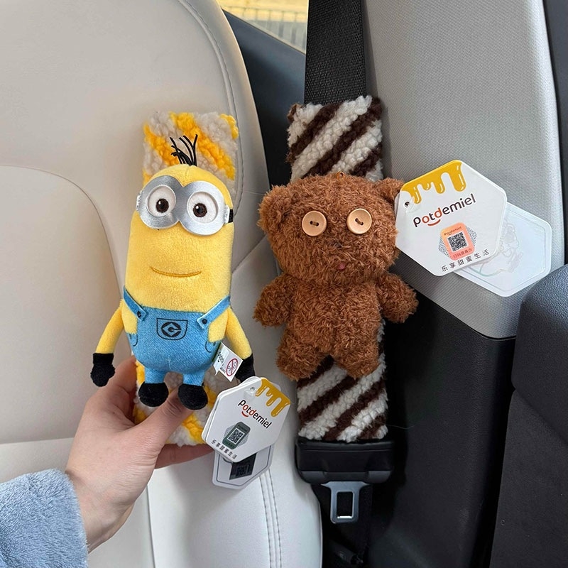 Nadlak ramena sigurnosnog pojasa automobila s Minion Tim Bear, slatka auto dekoracija za parove, Shuai hao, 0,3 kg
