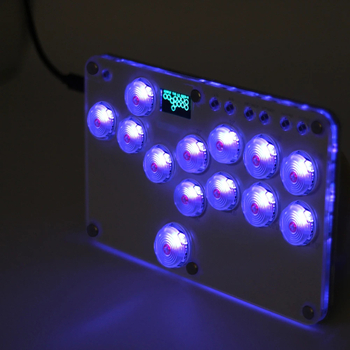 Capac posterioară pentru Hitbox Raspberry Pi tastatură de luptă cu 16 taste – USB, acrilic, LED, desene personalizate, imprimare a logo-ului disponibil