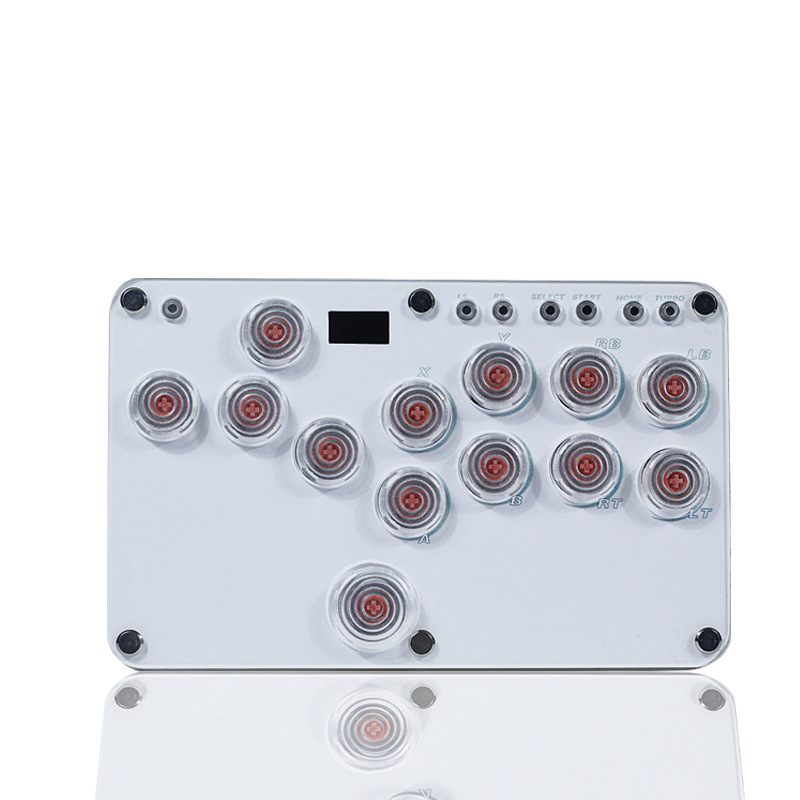 Capac posterioară pentru Hitbox Raspberry Pi tastatură de luptă cu 16 taste – USB, acrilic, LED, desene personalizate, imprimare a logo-ului disponibil