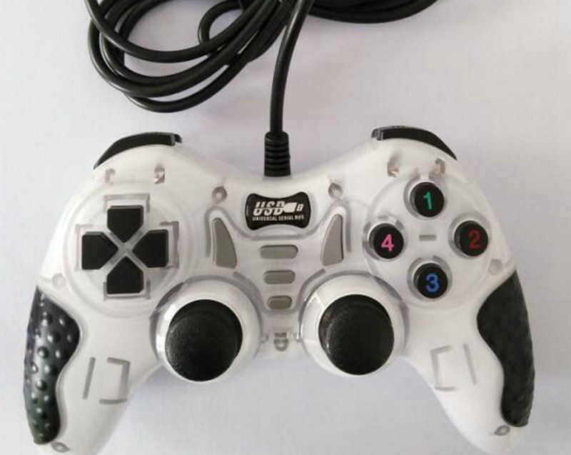 Drôtový gamepad 600USB s vibráciou pre PC – USB, 1–2 hráčov