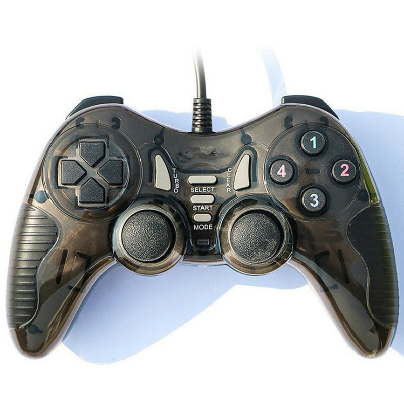 Drôtový gamepad 600USB s vibráciou pre PC – USB, 1–2 hráčov