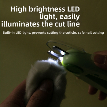 Clește pentru unghii câine și pisică cu LED, design sigur previne rănirea, Fără import, Fără etichetă privată licențiată