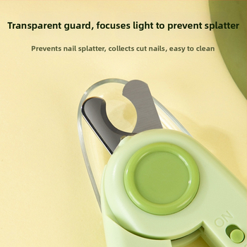 Clește pentru unghii câine și pisică cu LED, design sigur previne rănirea, Fără import, Fără etichetă privată licențiată