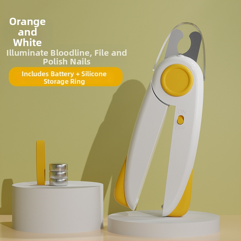 Clește pentru unghii câine și pisică cu LED, design sigur previne rănirea, Fără import, Fără etichetă privată licențiată