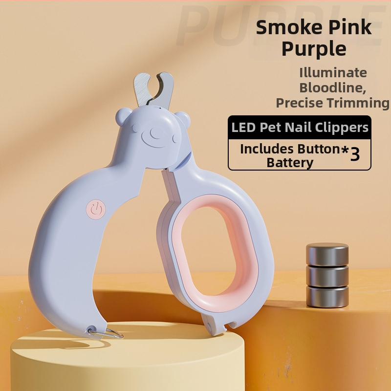 Clește pentru unghii câine și pisică cu LED, design sigur previne rănirea, Fără import, Fără etichetă privată licențiată