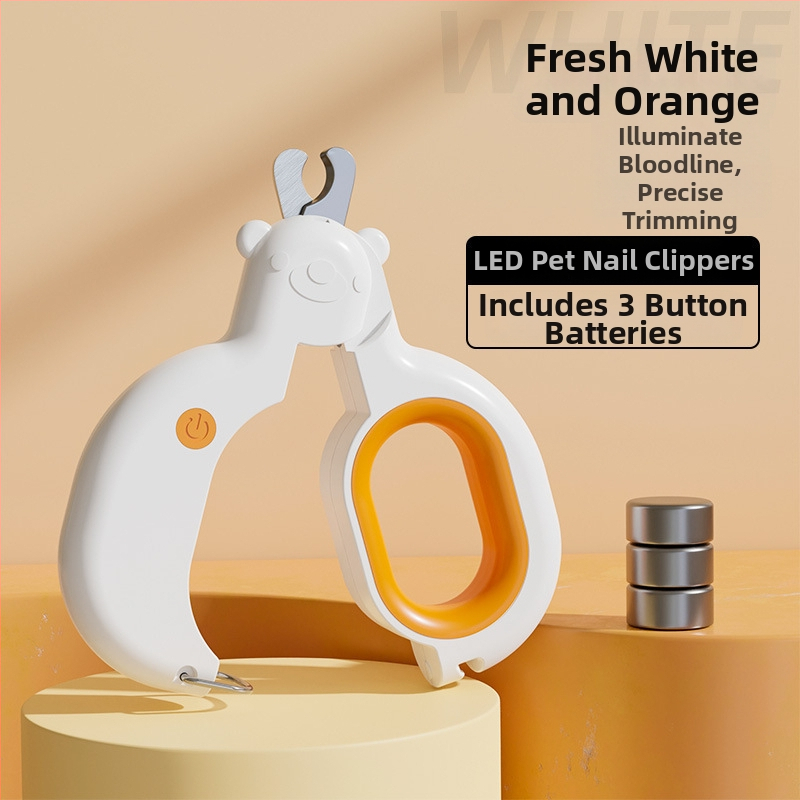 Clește pentru unghii câine și pisică cu LED, design sigur previne rănirea, Fără import, Fără etichetă privată licențiată