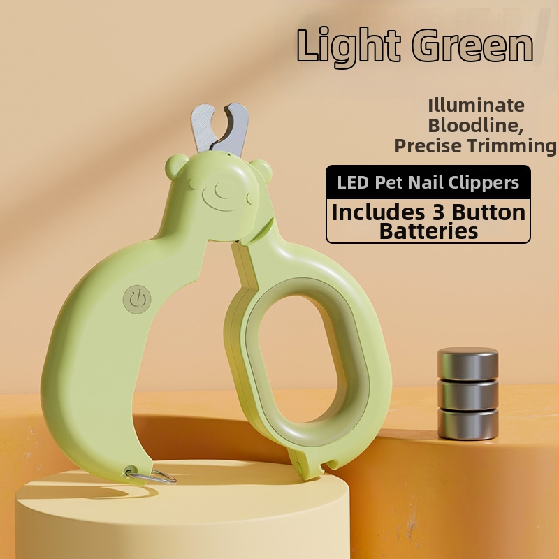 Clește pentru unghii câine și pisică cu LED, design sigur previne rănirea, Fără import, Fără etichetă privată licențiată
